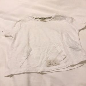 Zara white short sleeve tee